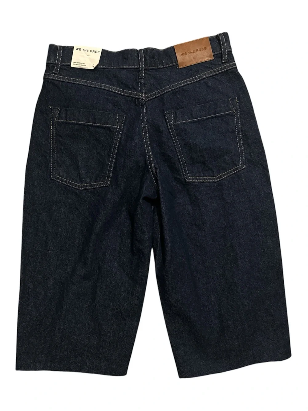 NWT Free People We The Free Jam Session Relaxed Capri Jeans Size 25 Dark Wash